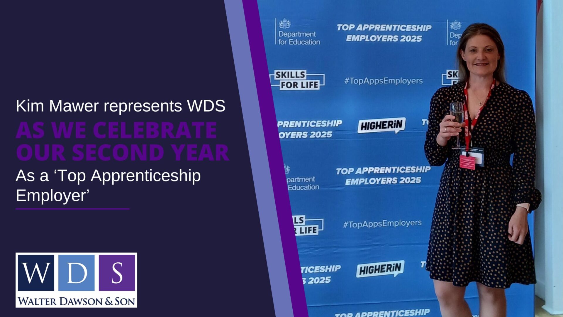 WDS Celebrates Top 50 SME Apprenticeship Employer Award—Two Years in a Row
